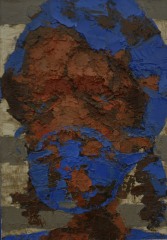 ML002-Faceless face Muhammad Labash Oil On Paper 35x24cm