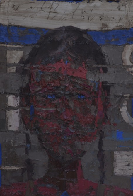 ML007- Blue Muhammad Labash Oil on canvas 77x53 cm